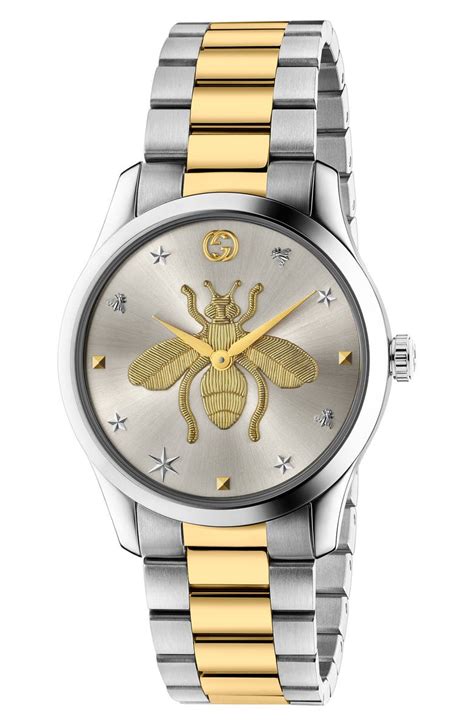 black gucci watch bee|Gucci timeless bee.